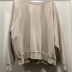 Beige Long Sleeve Sweatshirt
